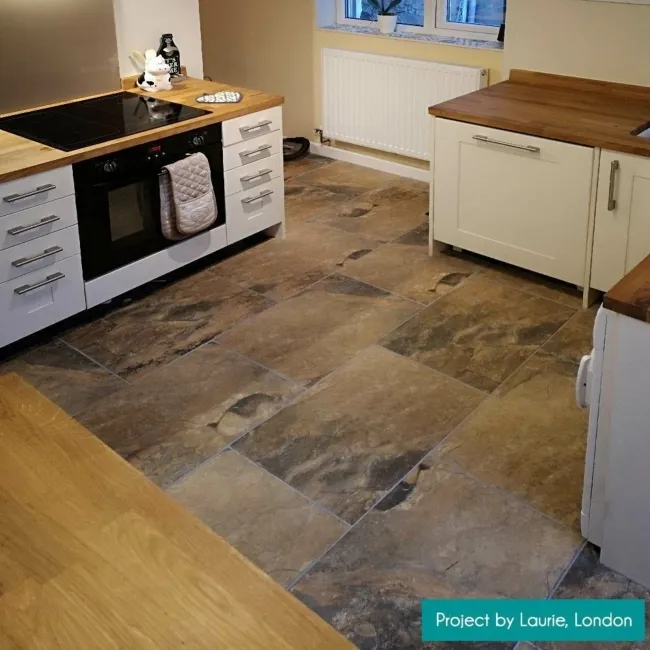 Lockstone Mocha Brown Slate Effect Wall and Floor Tiles