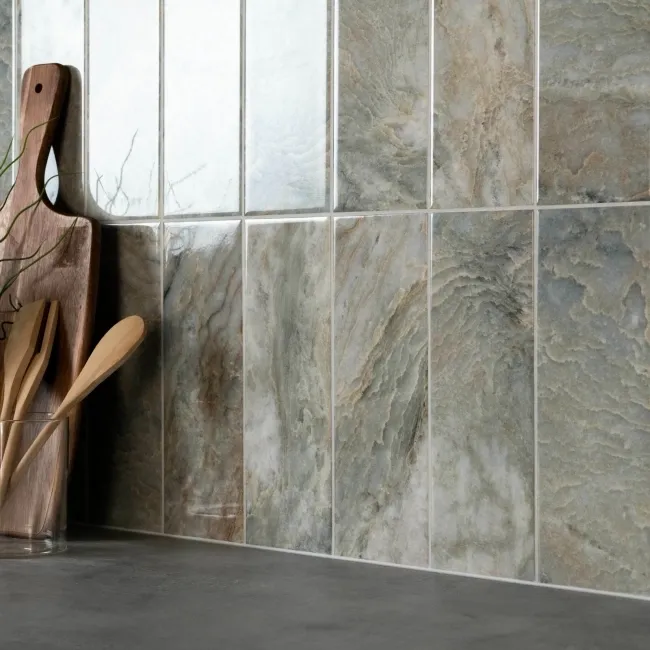Passion Onyx Pear Light Green Marble Effect Wall Tiles