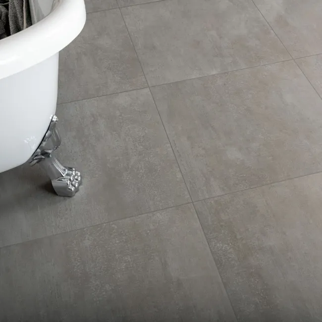 Genoa Grey Matt Concrete Effect Wall and Floor Tiles 585x585