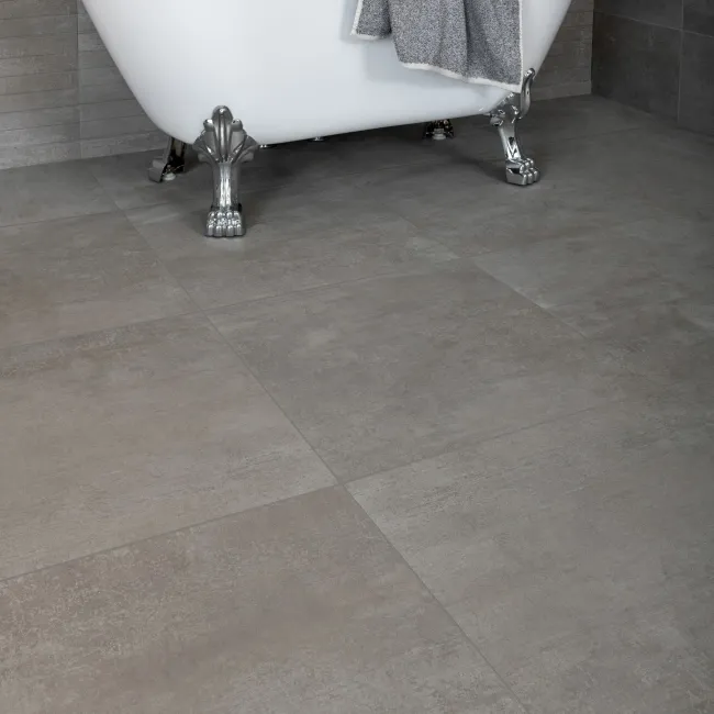 Genoa Grey Matt Concrete Effect Wall and Floor Tiles 585x585
