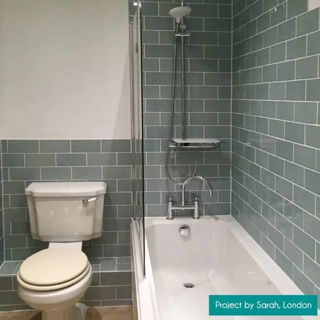 Ritz Leaf Blue Wall Gloss Brick Tiles