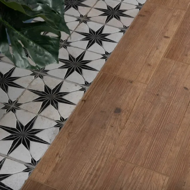 Rustic Oak Wood Effect Ceramic Floor Tiles