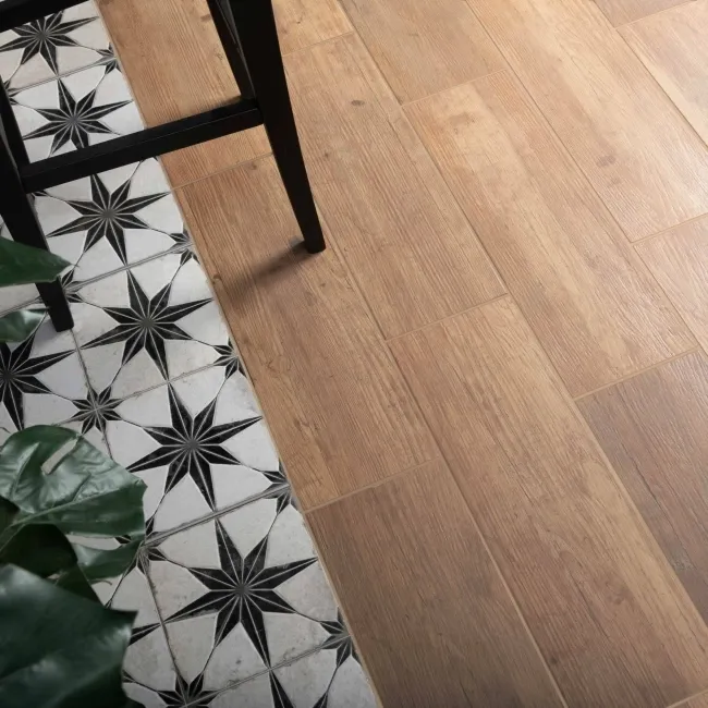 Rustic Oak Wood Effect Ceramic Floor Tiles