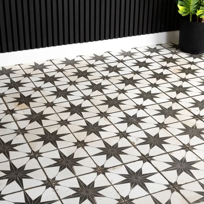 Scintilla Black Star Pattern Tiles