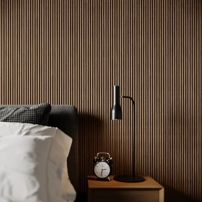 Trepanel Flex® Smoked Oak Flexible Acoustic Wood Panels 2400x300