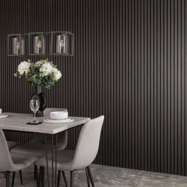 Trepanel® Noir Black Acoustic Wood Wall Panels