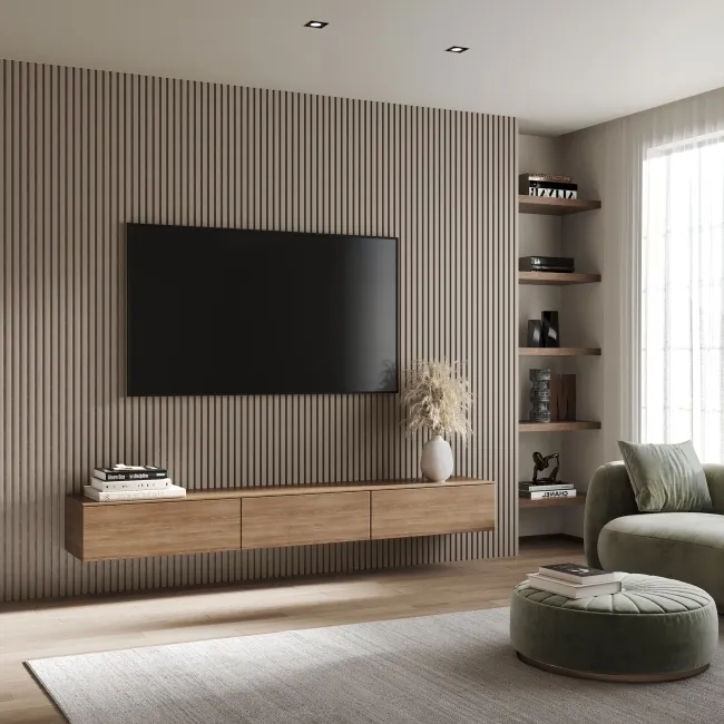 Trepanel® Warm Greige Beige Matt Acoustic Wall Panels