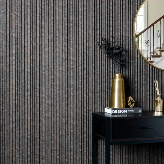 Trepanel Aqua 3D® Waterproof Dark Grey/Gold Marble Effect Grooved Wall Panel 3 Pack (Covers 0.87 SQM)