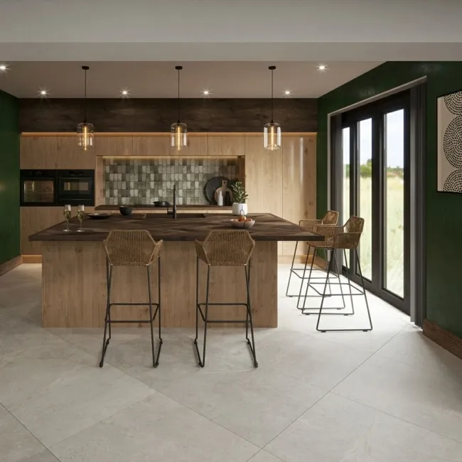 Zermatt Matt Steel Grey Stone Effect Floor Tiles