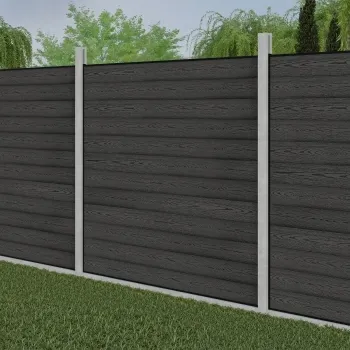 LuxeLine® Dark Grey Composite Fence Panel for Own Post 6ft