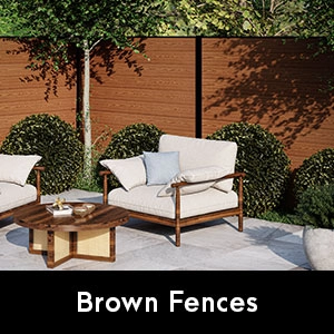 Brown Composite Fence Panels
