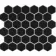 Pixel Black Hexagon Porcelain Matt Mosaic 50x50 Wall and Floor Tiles