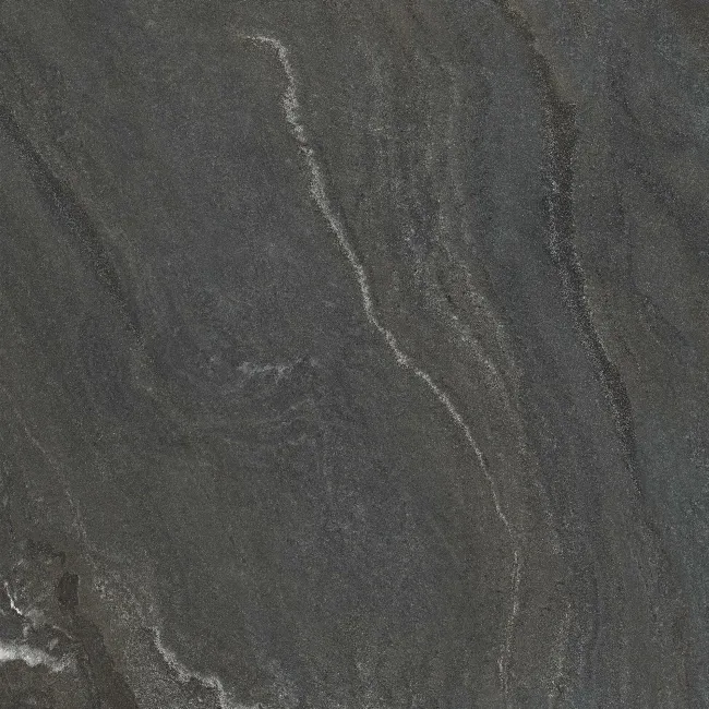 Devoke Dark Grey Matt Stone Effect Wall and Floor Tiles 597x597