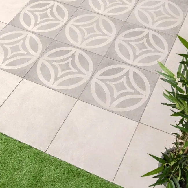 Leinz Grey Stone Effect 20mm Porcelain Paving Slabs