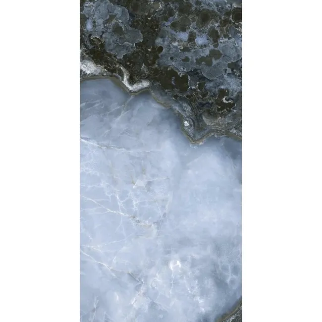 Deluxe Blue Polished Onyx Marble Effect Tiles