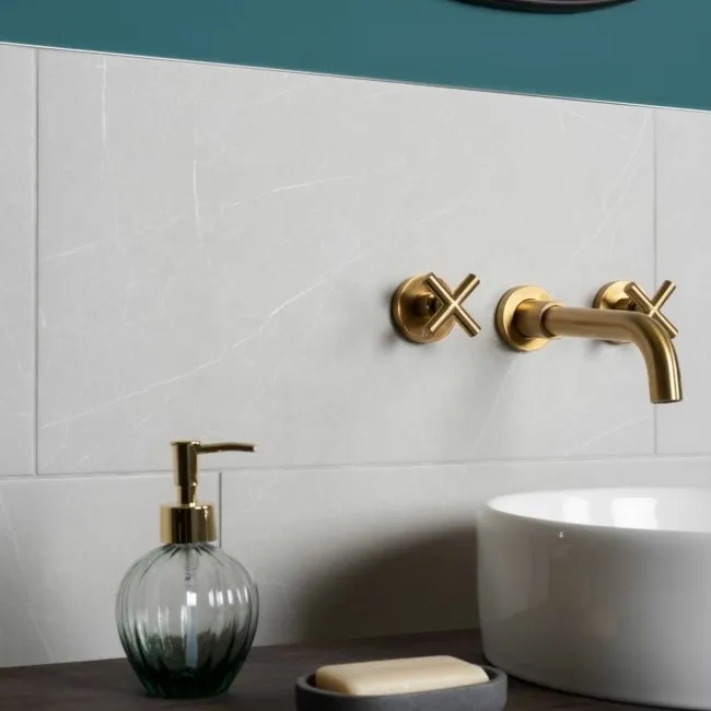 Chalkstone Bone White Matt Stone Effect Wall and Floor Tiles