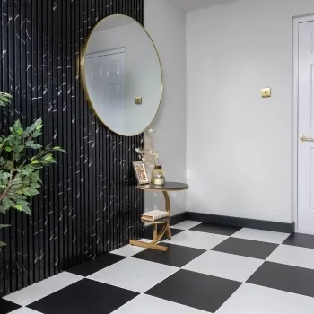 Trepanel Customise® Aluminium Framed Round Mirror Brushed Gold 1000mm