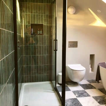 Hope Olive Wall Gloss Green Brick Tiles