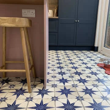 Cinders® Lux Star Azure Layer Tech Pattern Tiles