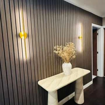 Trepanel® Walnut Brown Wide Slat Acoustic Wood Wall Panels