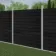 LuxeLine® Black Composite Fence Panel for Own Post 6ft