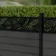 LuxeLine Composite Fence Panel Dark Grey 3ft High - Jungle Decorative Screen with Aluminium Post