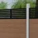 LuxeLine Composite Fence Panel Teak - Slat Decorative Screen for Own Post