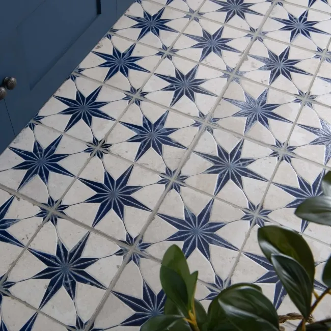 Cinders® Lux Star Azure Layer Tech Pattern Tiles