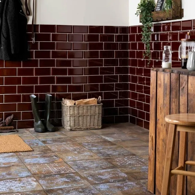 Harbour Russet Décor Multicolour Matt Wall and Floor Tiles