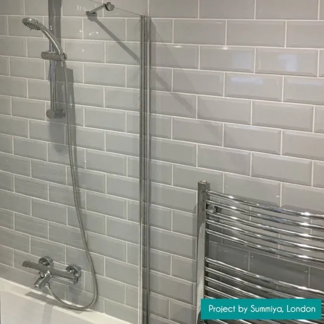 Metro Elephant & Castle Gloss Grey Metro Wall Tiles