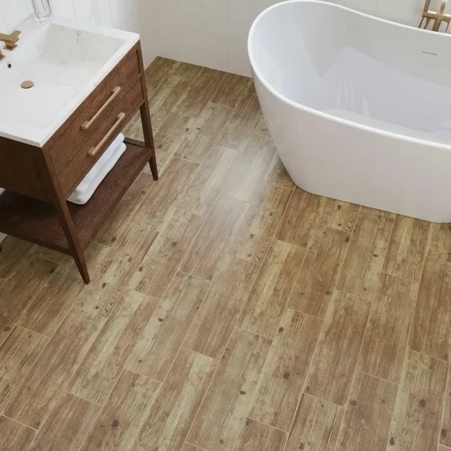 Rustic Oak Barn Wood Effect Ceramic Floor Tiles