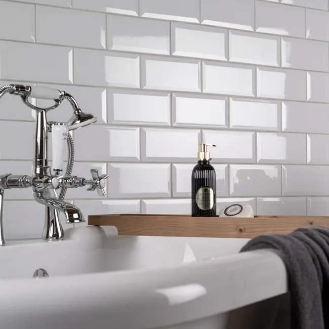 Metro Elephant & Castle Gloss Grey Metro Wall Tiles