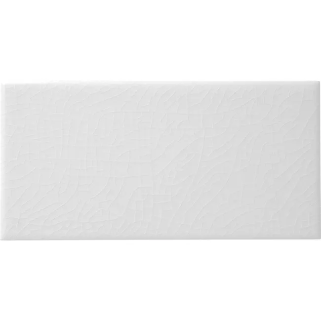 Antique Bastille White Flat Crackle Mini Metro Tiles