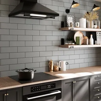 Grey Matt Linear Tiles