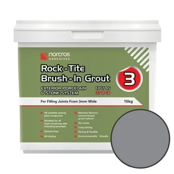 Norcros Rock-Tite Brush In Grout Steel Grey