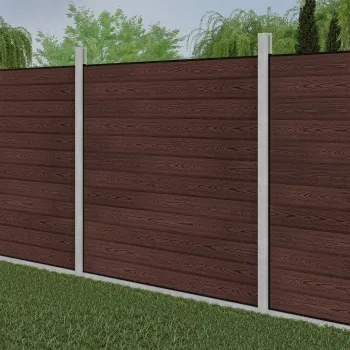 LuxeLine® Walnut Composite Fence Panel for Own Post 6ft