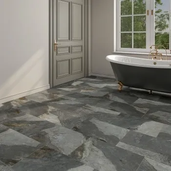 Lockstone Jade Green Matt Slate Effect Wall and Floor Porcelain Tiles