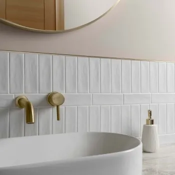 Hamlet White Porcelain Matt Metro Wall and Floor Tiles