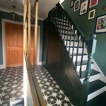 Scintilla Night Black Star Pattern Wall and Floor Tiles