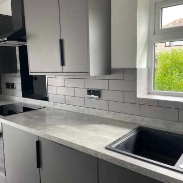 Linear Grey Matt Brick Shape Wall Tiles 300x100