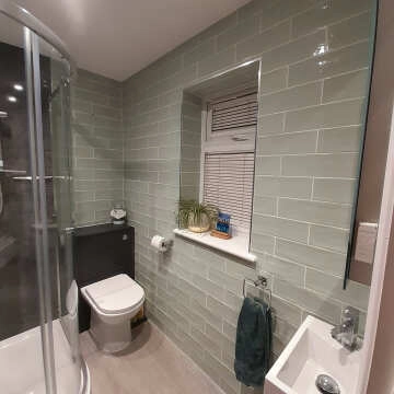 Rustic Eton Green Gloss Metro Wall Tiles