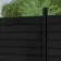LuxeLine® Black Composite Fence Panel with Buried Aluminium Post 6ft