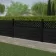 LuxeLine Composite Fence Panel Black 3ft High - Lattice Decorative Screen with Aluminium Post