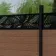 LuxeLine Composite Fence Panel Teak 6ft High - Jungle Decorative Screen with Buried Aluminium Post