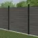 LuxeLine® Light Grey Composite Fence Panel with Aluminium Post 6ft