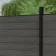 LuxeLine® Light Grey Composite Fence Panel with Aluminium Post 6ft