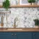 Lucy Blue Floral Gloss Patterned Porcelain Wall Tiles