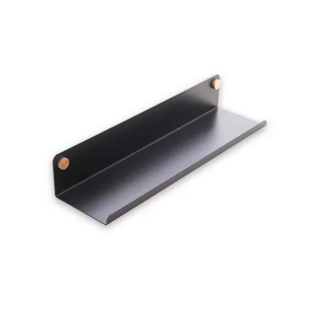 Trepanel Customise® Black Shelf 519mm inc Brass Screws