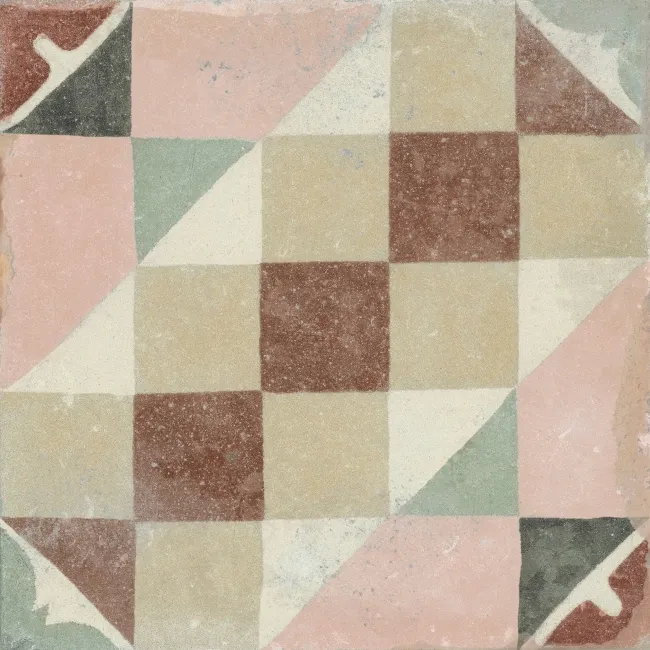 Tiempo Multicolour Matt Geometric Porcelain Wall and Floor Tiles