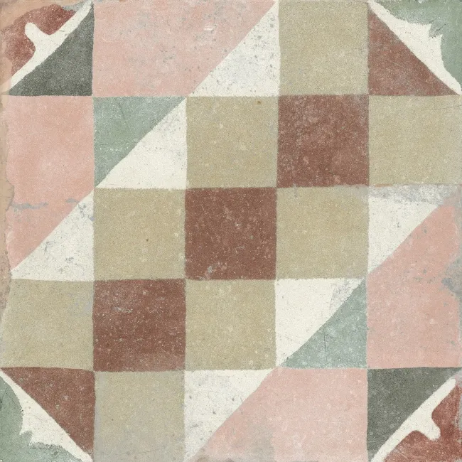 Tiempo Multicolour Matt Geometric Porcelain Wall and Floor Tiles